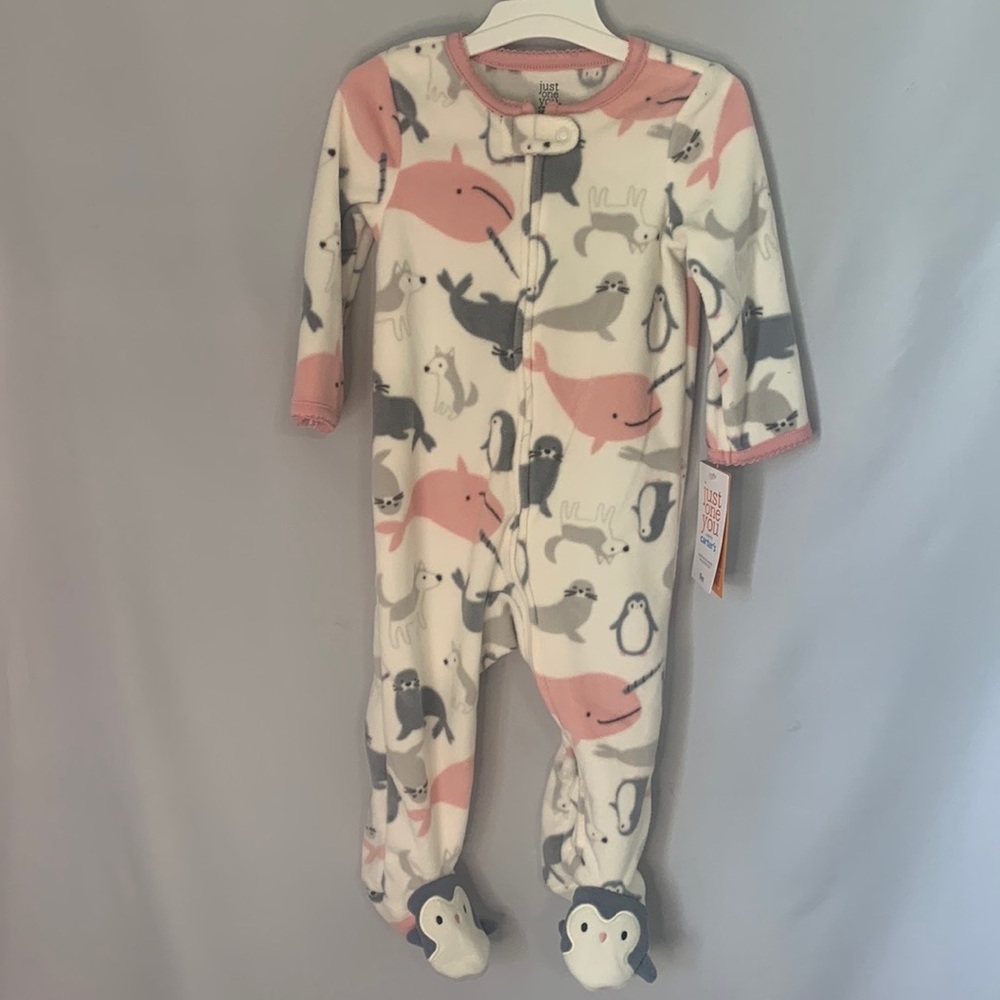 Girls Cream Fleece Sleeper